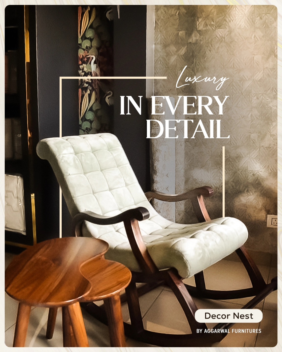 Luxury isn't just in grand gestures—it's in every detail. This beautifully crafted rocking chair is more than just a…