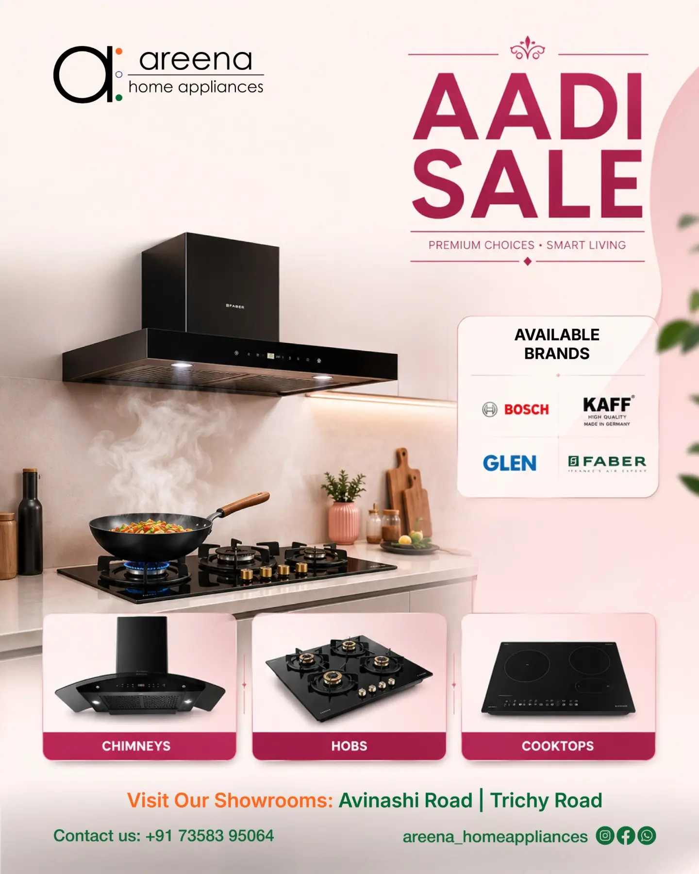 Upgrade your kitchen with premium Chimneys, Hobs &amp; Cooktops from leading brands like Bosch, Kaff, Glen &amp;…